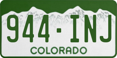 CO license plate 944INJ