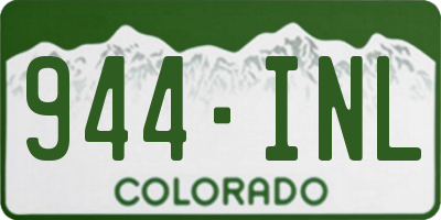 CO license plate 944INL
