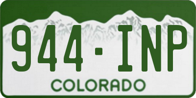 CO license plate 944INP