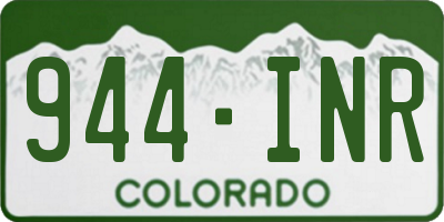 CO license plate 944INR