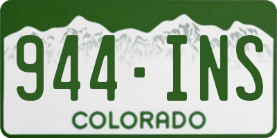 CO license plate 944INS