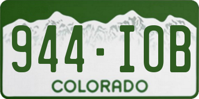 CO license plate 944IOB