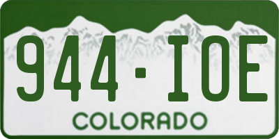 CO license plate 944IOE
