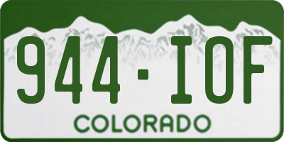 CO license plate 944IOF