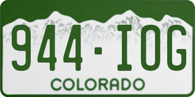 CO license plate 944IOG