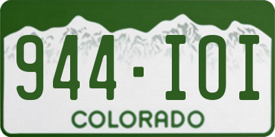 CO license plate 944IOI