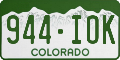 CO license plate 944IOK