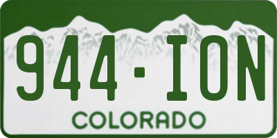 CO license plate 944ION