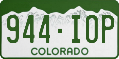CO license plate 944IOP