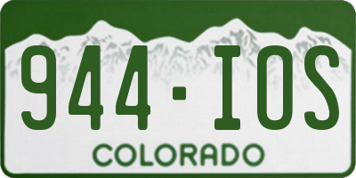 CO license plate 944IOS