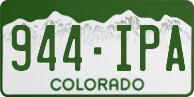 CO license plate 944IPA