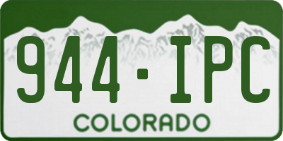 CO license plate 944IPC