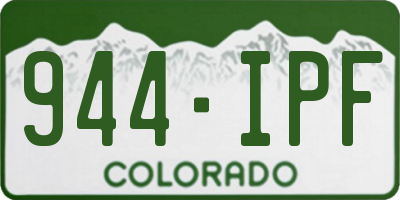 CO license plate 944IPF