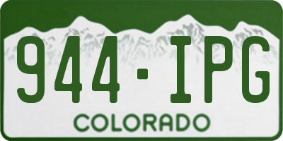CO license plate 944IPG