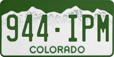 CO license plate 944IPM