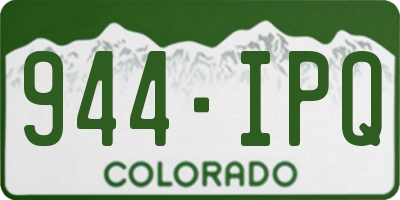 CO license plate 944IPQ