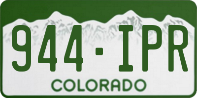 CO license plate 944IPR