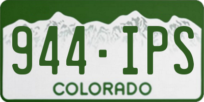 CO license plate 944IPS