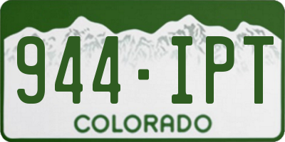 CO license plate 944IPT