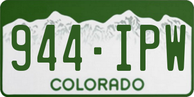 CO license plate 944IPW
