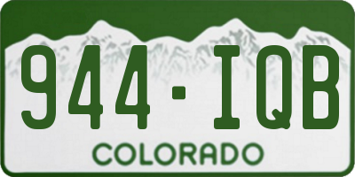 CO license plate 944IQB