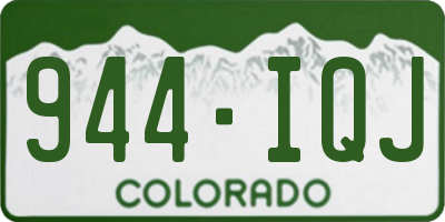CO license plate 944IQJ