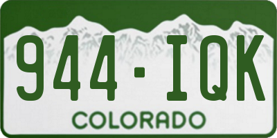 CO license plate 944IQK