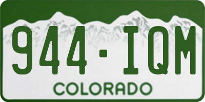CO license plate 944IQM