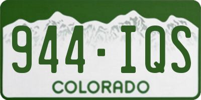 CO license plate 944IQS