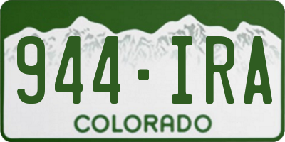 CO license plate 944IRA