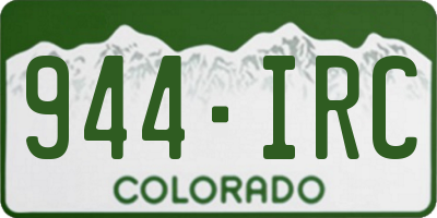 CO license plate 944IRC