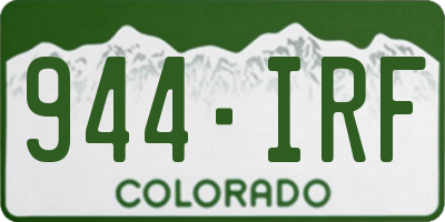 CO license plate 944IRF