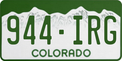 CO license plate 944IRG