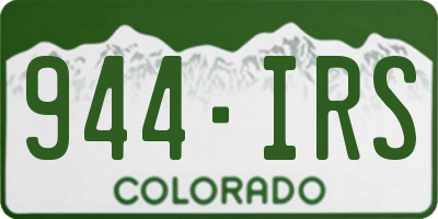 CO license plate 944IRS