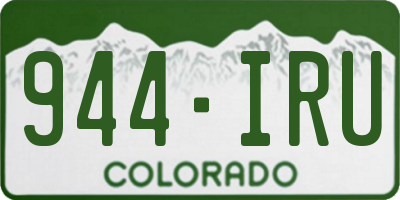 CO license plate 944IRU