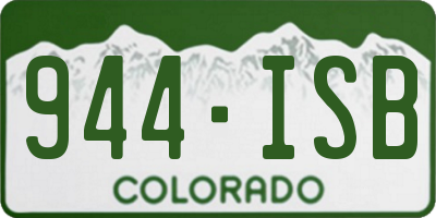 CO license plate 944ISB