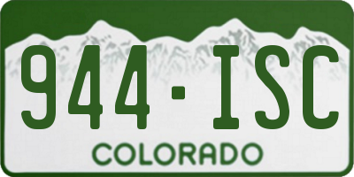 CO license plate 944ISC