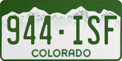 CO license plate 944ISF