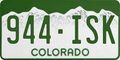 CO license plate 944ISK