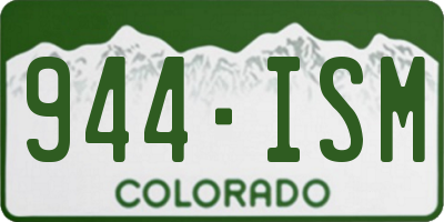 CO license plate 944ISM