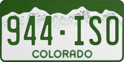 CO license plate 944ISO