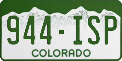 CO license plate 944ISP