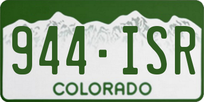 CO license plate 944ISR
