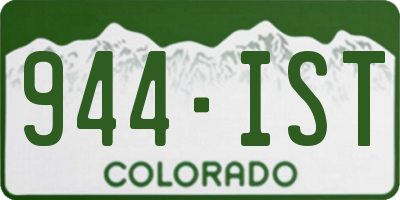 CO license plate 944IST