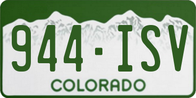 CO license plate 944ISV