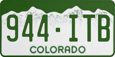CO license plate 944ITB