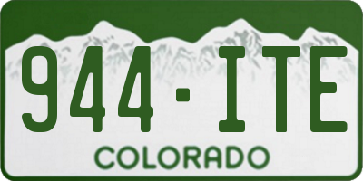 CO license plate 944ITE