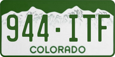 CO license plate 944ITF
