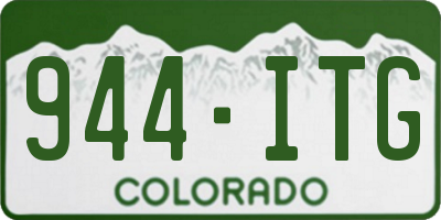 CO license plate 944ITG