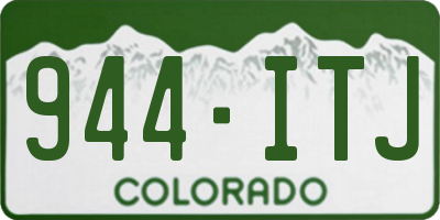 CO license plate 944ITJ